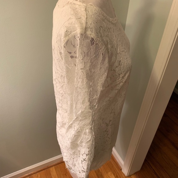 Issac Mizrahi Live white lacy tunic, size XXS - Picture 4 of 4